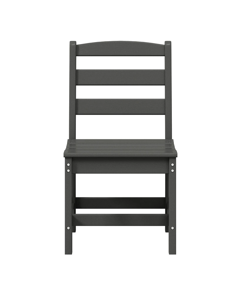 Outdoor Hdpe Patio Classic Armless Dining Side Chair