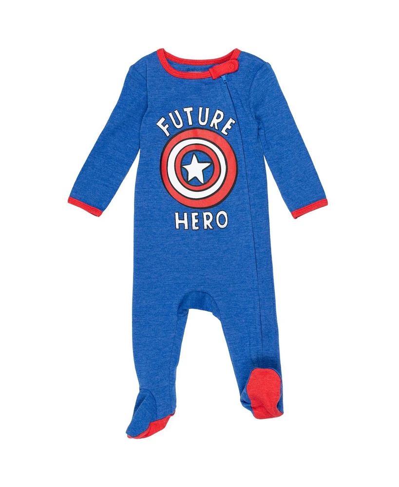 Marvel Avengers 3 Pack Zip Up Sleep N' Play Coveralls