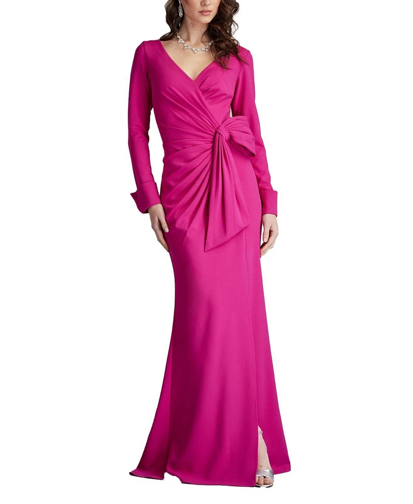 Tadashi Shoji Weldon Draped Half Bow Gown