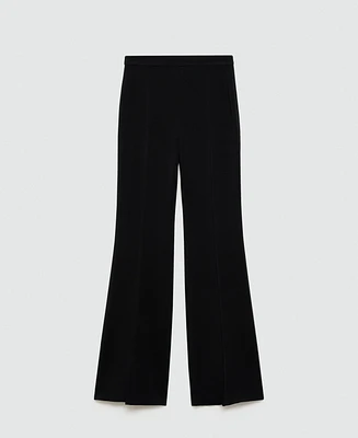 Mango Women's High-Waist Flared Trousers
