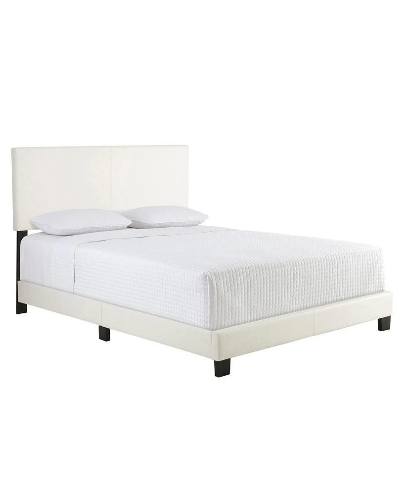 Florence Leatherette Upholstered Platform Bed Frame with Adjustable Headboard - Boyd Sleep