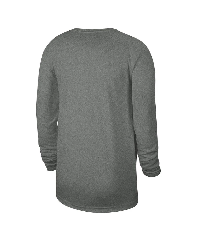 Men's and Women's Jordan Heather Gray Charlotte Hornets 2023/24 Legend On-Court Practice Long Sleeve T-shirt