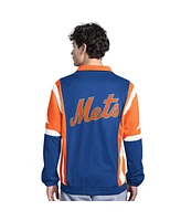 Starter Men's Royal/Orange New York Mets Contender Tricot Full-Zip Track Jacket