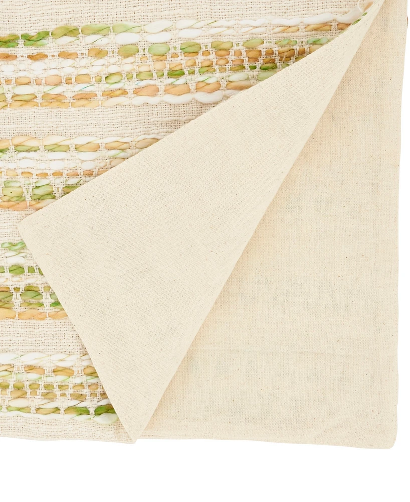 Saro Lifestyle Contemporary Stripe Woven Table Runner, 16" x 72"