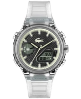 Lacoste Men's LC33 Clear Silicone Strap Watch, 45mm