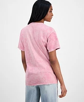 Rebellious One Juniors' Rose Graphic Boyfriend T-Shirt