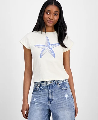 Rebellious One Juniors' Starfish Graphic T-Shirt