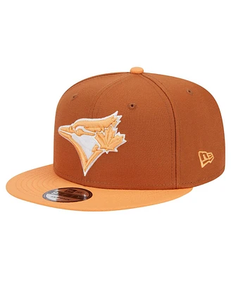 New Era Men's Brown Toronto Blue Jays Spring Color Two-Tone 9FIFTY Snapback Hat