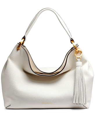 Donna Karan New York Glenwood Leather Shoulder with Tassel Detail