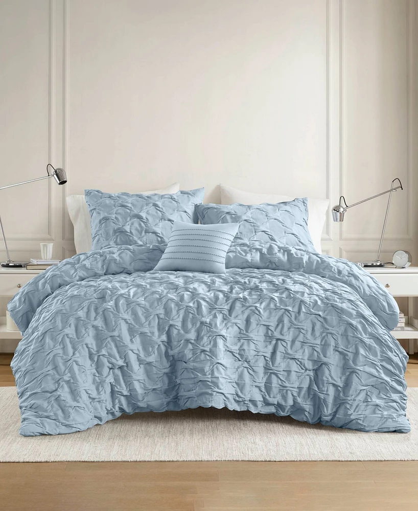 510 Design Bailey Diamond Pucker Woven -Pc. Comforter Set