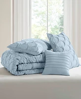 510 Design Bailey Diamond Pucker Woven -Pc. Comforter Set