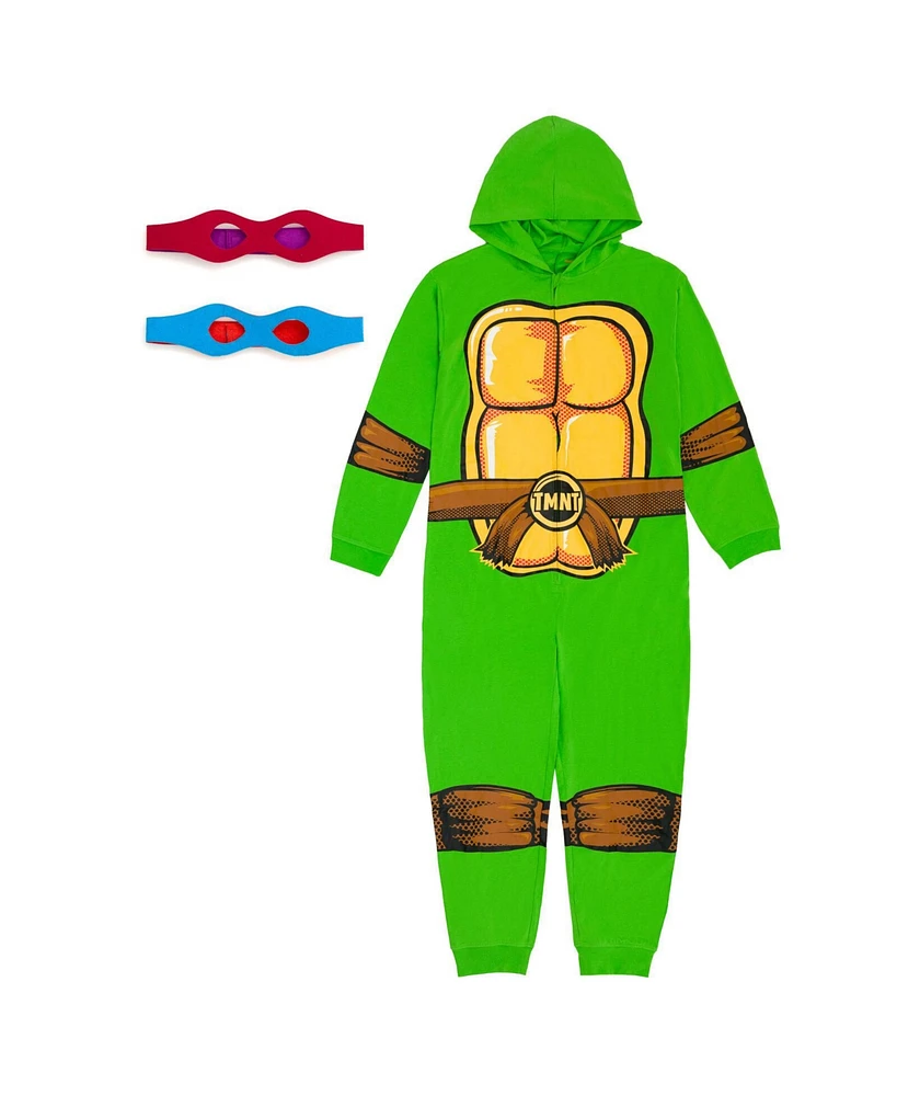 Teenage Mutant Ninja Turtles Zip Up Cosplay Costume Coverall Masks