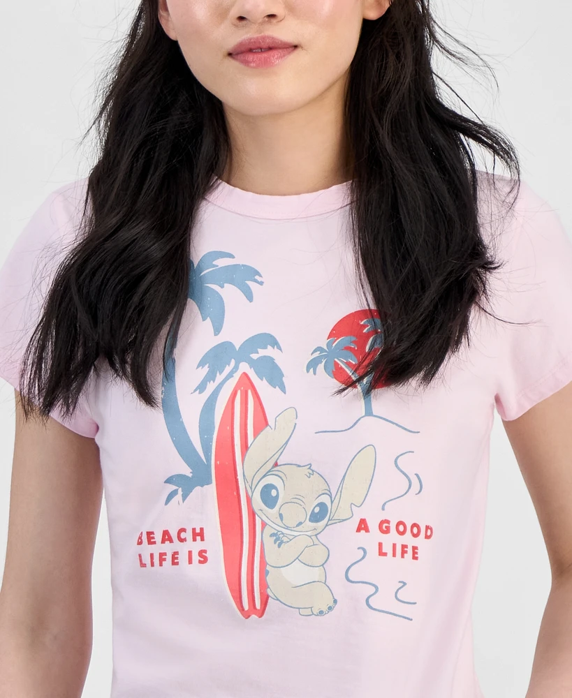 Disney Juniors' Beach Life Stitch Graphic T-Shirt