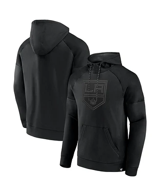 Fanatics Men's Los Angeles Kings Black Ice Defender Raglan Pullover Hoodie