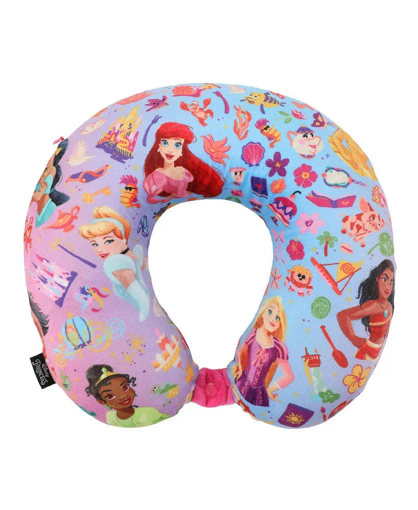 Disney Princess 3-Piece Neck Pillow Travel Set With Eye Mask & Luggage Tag