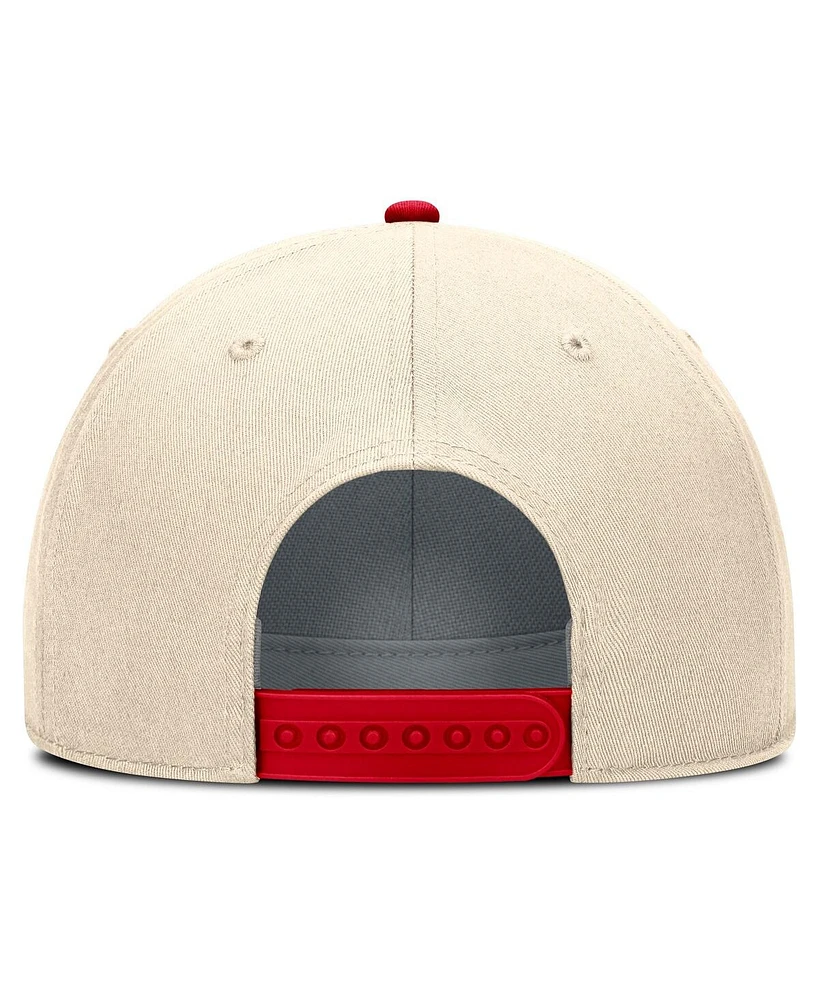 Nike Men's Natural Georgia Bulldogs Primetime Rise Adjustable Hat