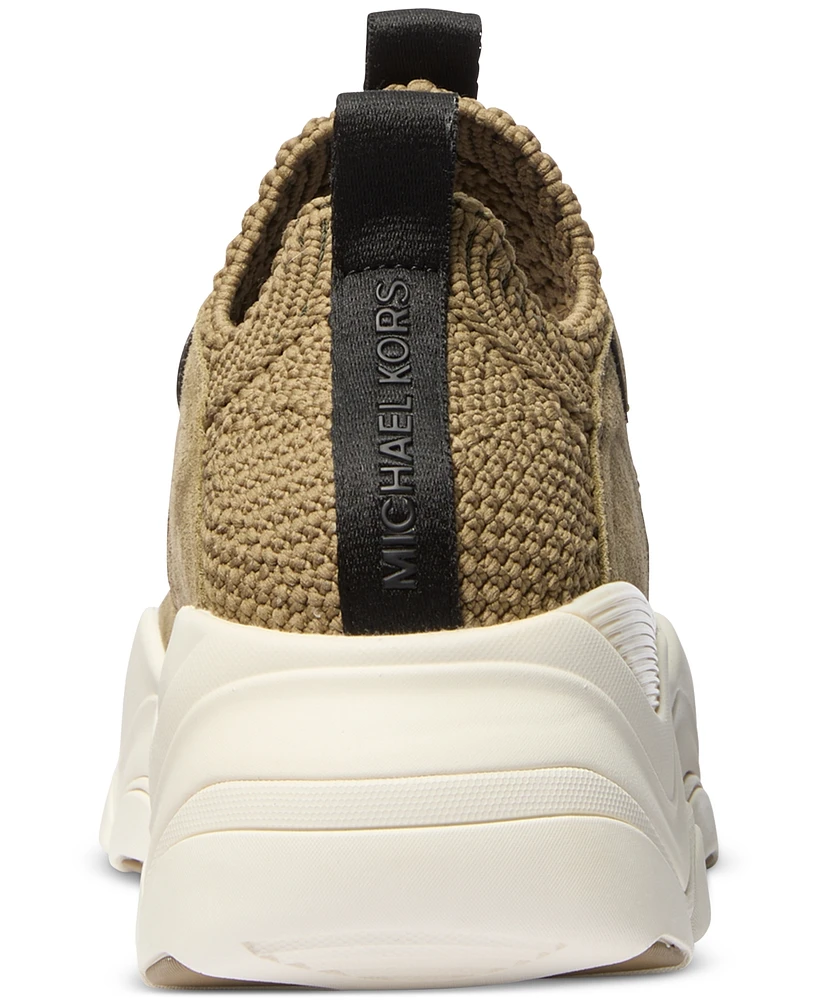 Michael Kors Men's Atlas Knit Lace-Up Trainer Sneakers