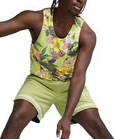 Puma Men's Dunked Florals Regular-Fit Reversible 8" Mesh Basketball Shorts