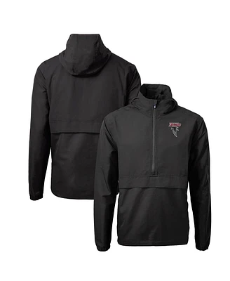 Cutter & Buck Men's Black Atlanta Falcons Charter Eco Half-Zip Anorak Jacket