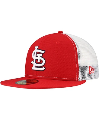 New Era Men's Red St. Louis Cardinals Team Color 59FIFTY Trucker Fitted Hat