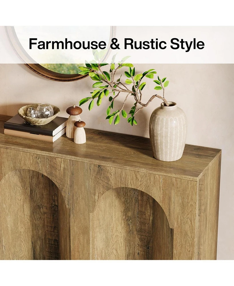 Tribesigns 63-Inch Long Sofa Console Table, Farmhouse Narrow Entryway Table for Hallway, Foyer, Entrance, Living Room