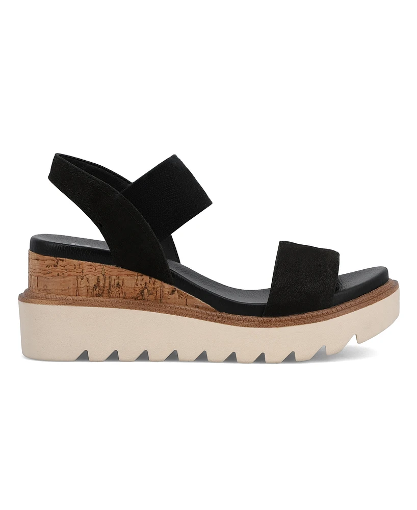 Mia Women's Olany Round Toe Wedge Sandals