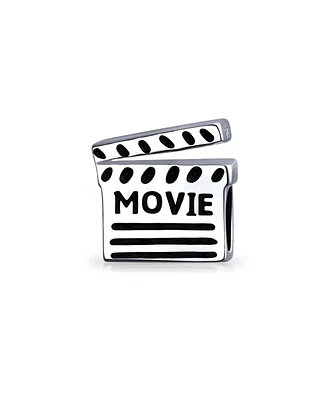 Bling Jewelry Theater Lover Clapboard Charm Bead European Bracelet in Sterling Silver