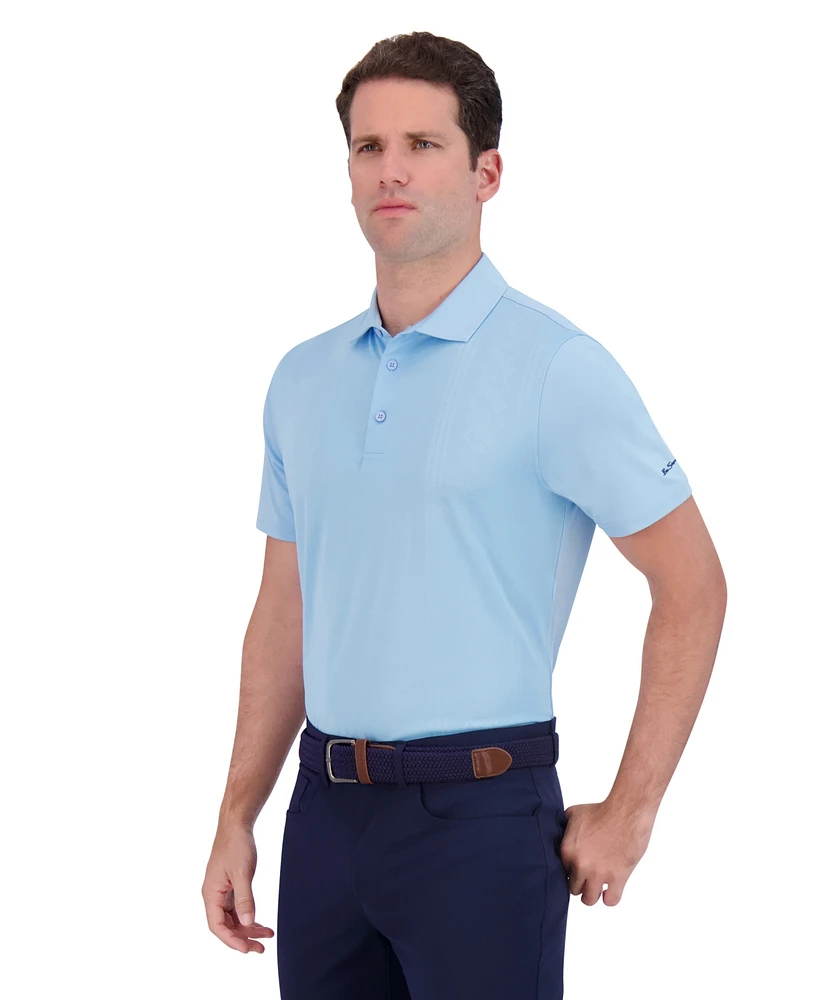 Ben Sherman Men's Golf Tonal Diamond Jacquard Sports Fit Polo Shirt