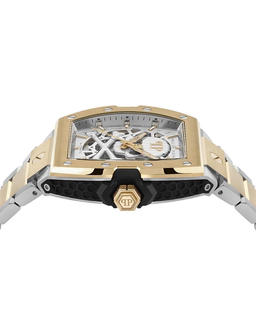 Philipp Plein Men's Automatic The Skeleton 2.0 Two-Tone Stainless Steel Bracelet Watch 44mm