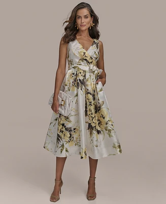 Donna Karan New York Women's V-Neck Sleeveless A-Line Dress