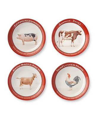 Certified International Vintage Farm Soup Bowls, Set of 4, Service for 4