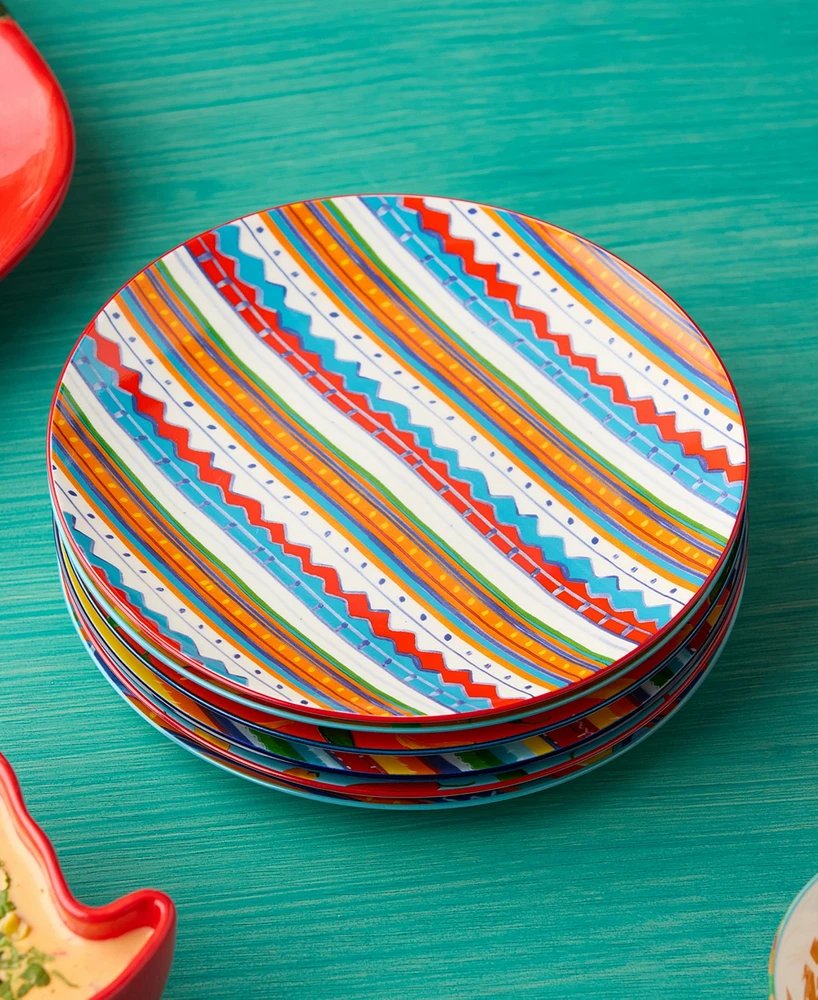 Certified International Caliente Salad Plates, Set of 6, Service for 6