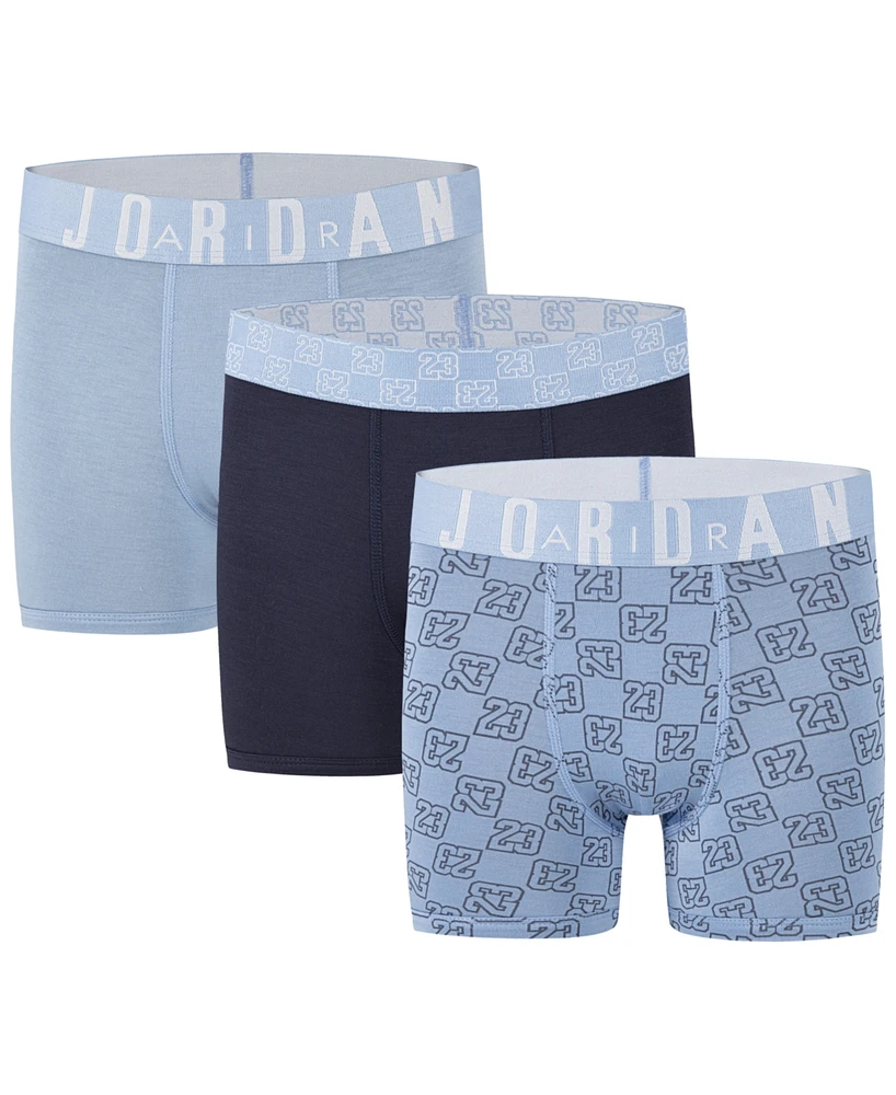 Jordan Big Boys 23 Monogram Boxer Briefs, 3 Pack