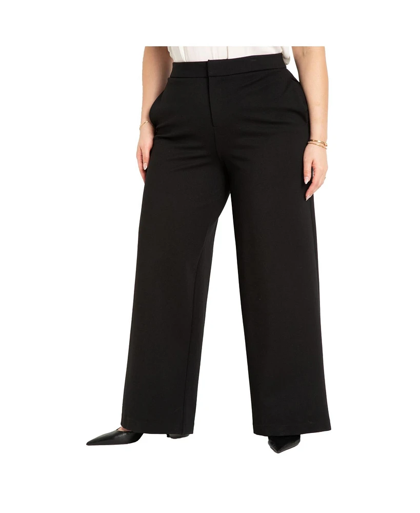 Eloquii Women's The Ultimate Stretch Wide Leg Pant