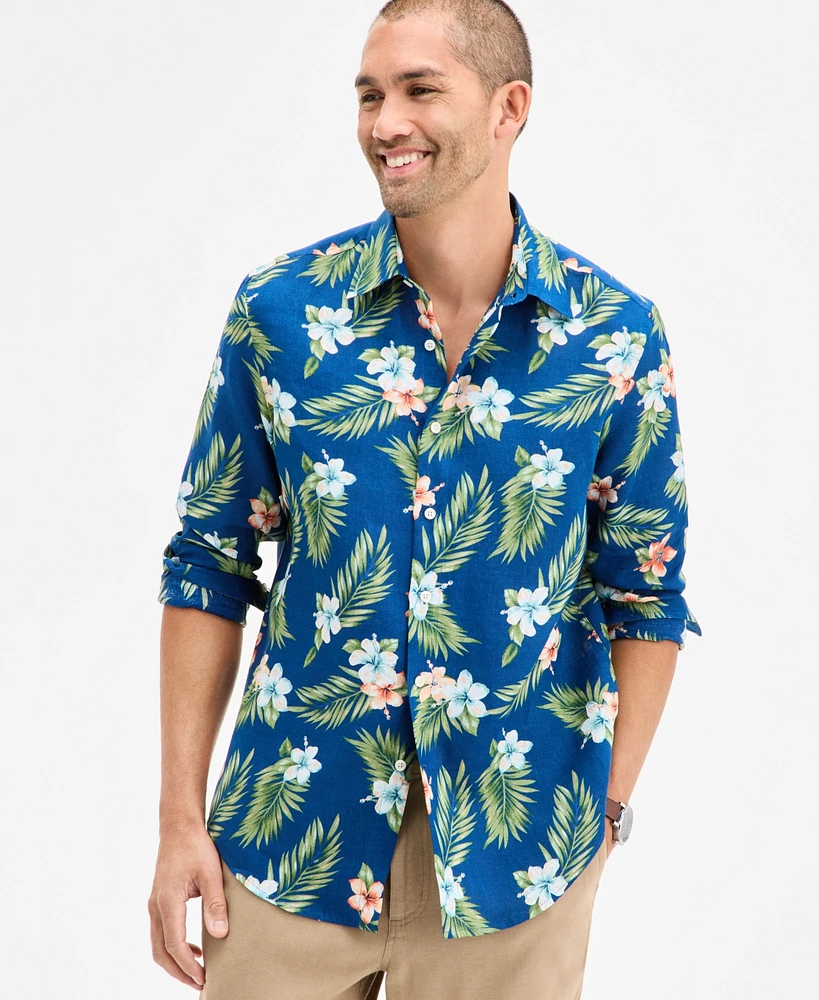 Club Room Men's Amista Floral Linen Shirt, Exclusively at Macy's