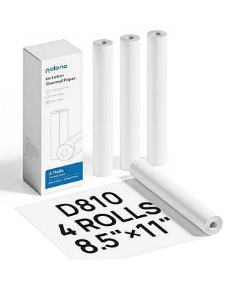 Polono D810 Thermal Printer Paper 8.5 x 11 Inch, Advanced Thermal Printing, Us Letter Size Thermal Paper Compatible with D810, Size 8.5" x 11