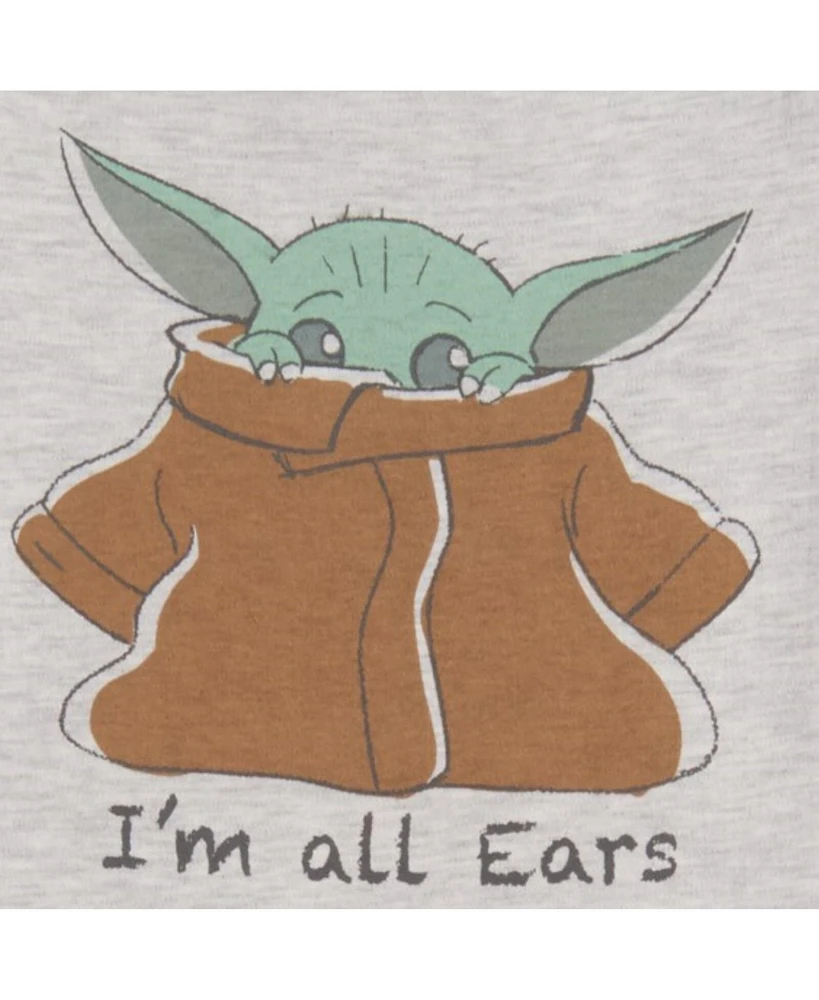 The Mandalorian Baby Boys Star Wars Yoda Snap Coverall and Bodysuit
