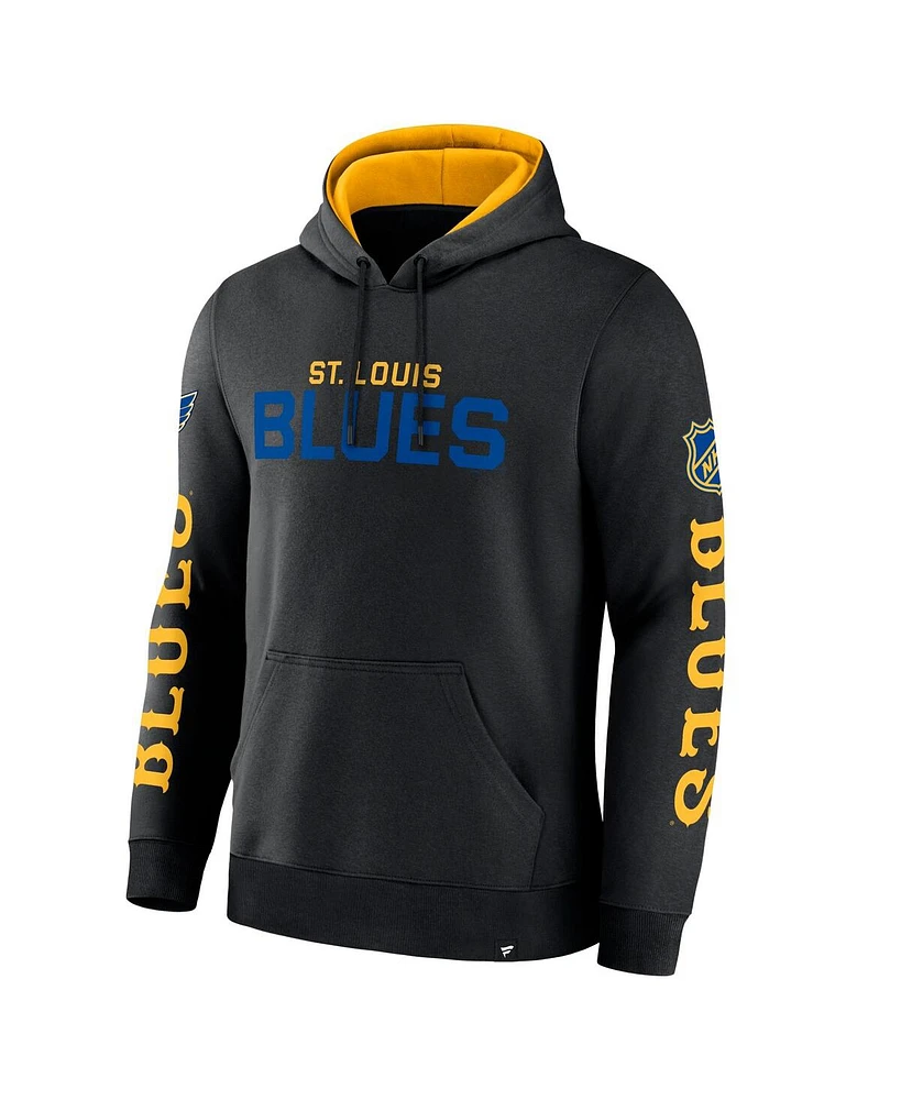 Fanatics Men's Black St. Louis Blues Big City Legacy Fleece Pullover Hoodie