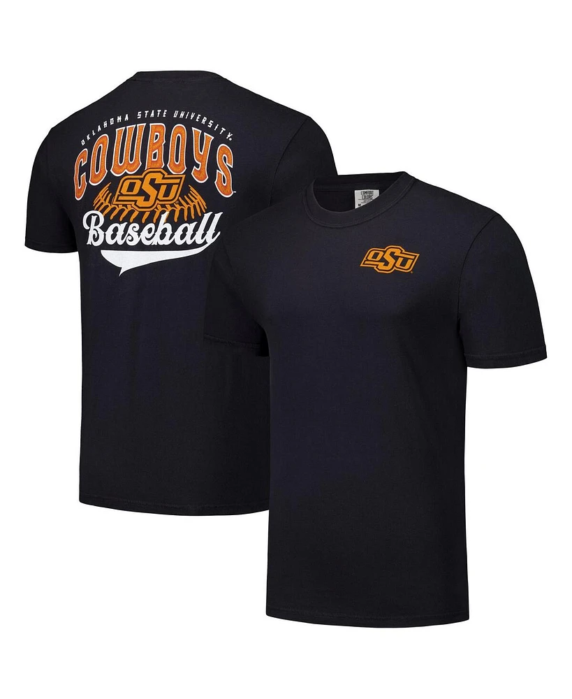 Image One Men's Black Oklahoma State Cowboys Baseball Comfort Colors T-Shirt