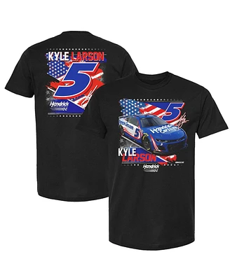 Hendrick Motorsports Team Collection Men's Black Kyle Larson Patriotic Car T-Shirt