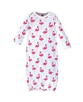 Hudson Baby Girls 4Pk Interlock Gowns