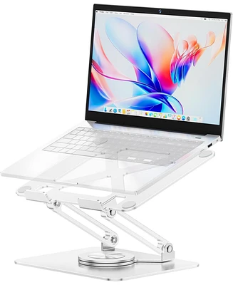 Laptop Stand, Ergonomic Adjustable Riser for Desk, Compatible with Laptops up to 16 Inches, Including MacBook Pro/Air, Portable, Heat Dissipation, Gif