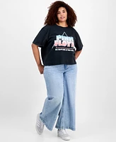 Grayson Threads, The Label Trendy Plus Pink Floyd Cropped Tee