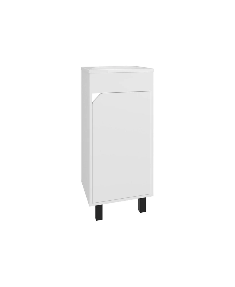 Yorkana Bathroom Vanity, 1 Door, 4 Legs, White