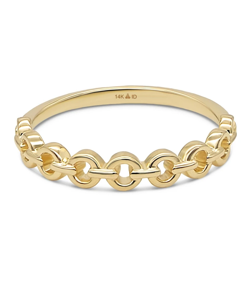 Devata Cable Link Ring in 14K Gold, Size 5, approx. 1.4 grams