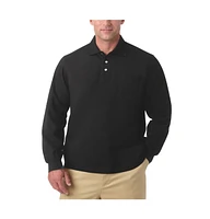 KingSize Big & Tall Long-Sleeve Shrink-Less Cotton Polo