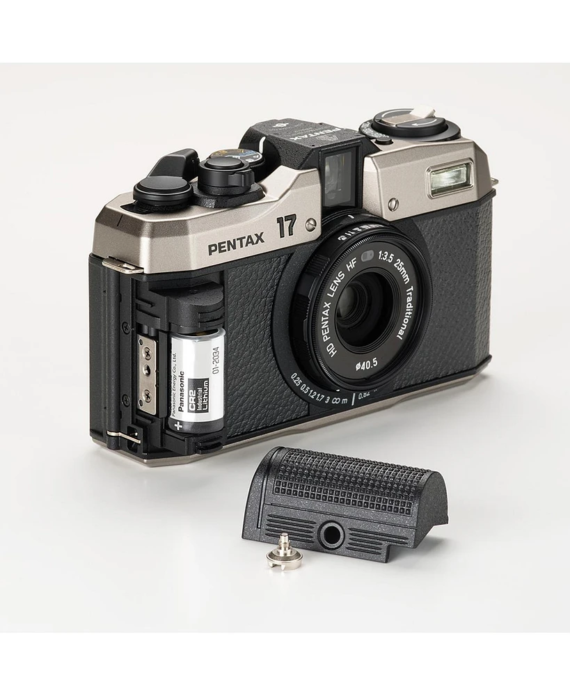 Pentax 17 Half Frame Compact Film Camera, Dark Silver