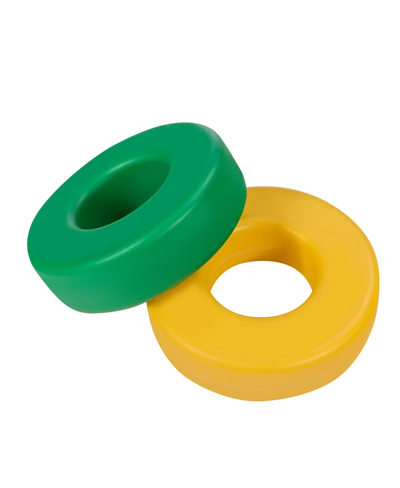 Gymax Jumbo 4-to-Score Game Set Giant 4 in A Row Kids Adults w/ 42 Jumbo Rings