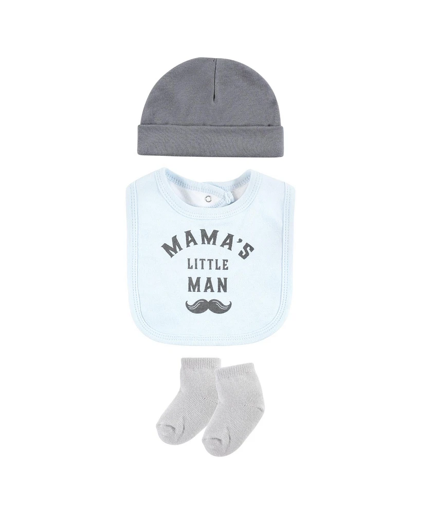 Hudson Baby Boys Cotton Layette Set, Mamas Man