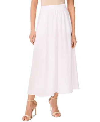 Vince Camuto Women's A-Line Linen-Blend Midi Skirt